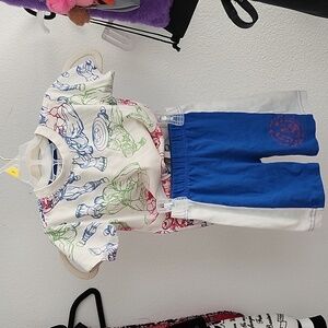 Avengers 2 piece boys shorts outfit